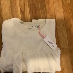 VINEYARD VINES Ribbed Ruffle Sweater